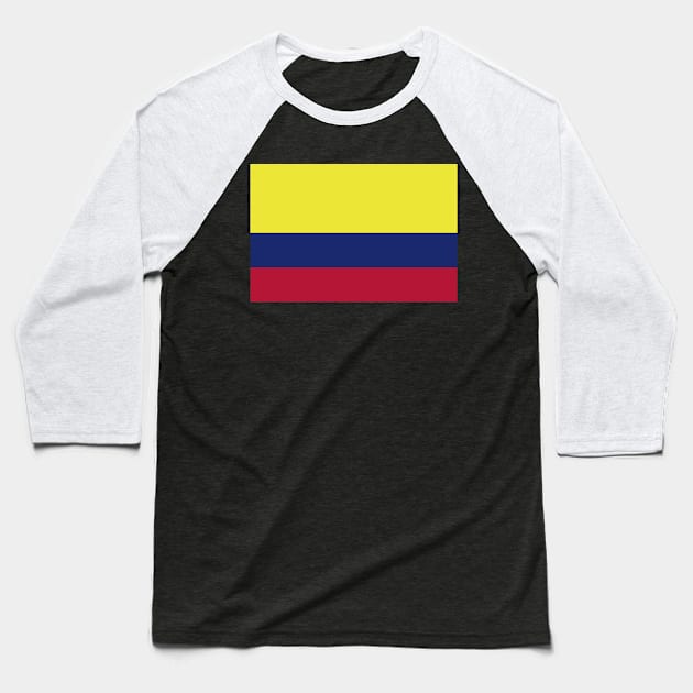 Colombia flag Baseball T-Shirt by Designzz